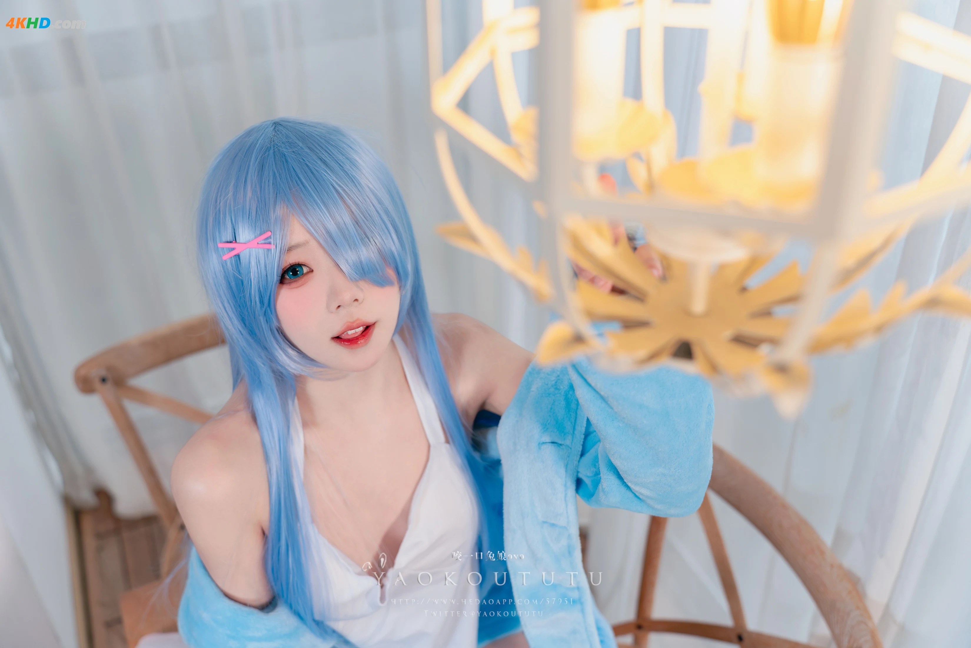 黏黏团子兔 – 『蕾姆喵喵』&小剧场[995MB-50photos]