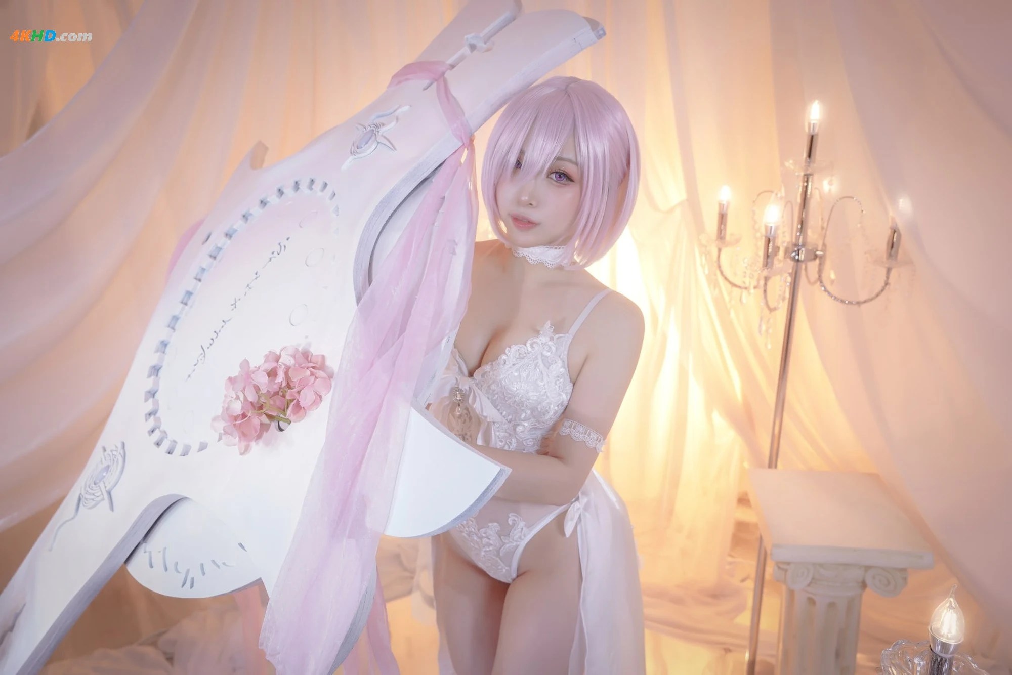 ENMYO은묘 (@enmyo_cos) – Mash Kyrielight (Wedding ver)  art by ファジョボレFajyobore[4MB-9photos]