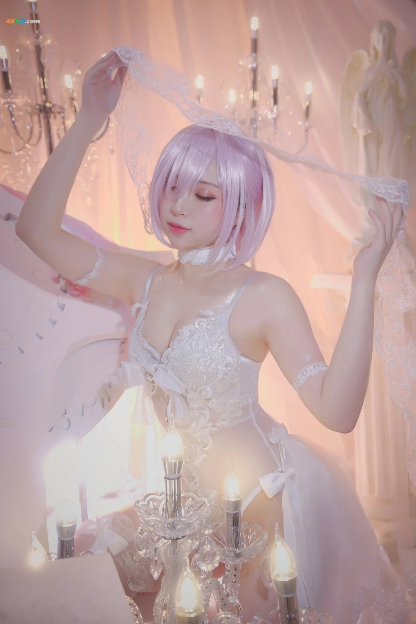 ENMYO은묘 (@enmyo_cos) – Mash Kyrielight (Wedding ver)  art by ファジョボレFajyobore[4MB-9photos]