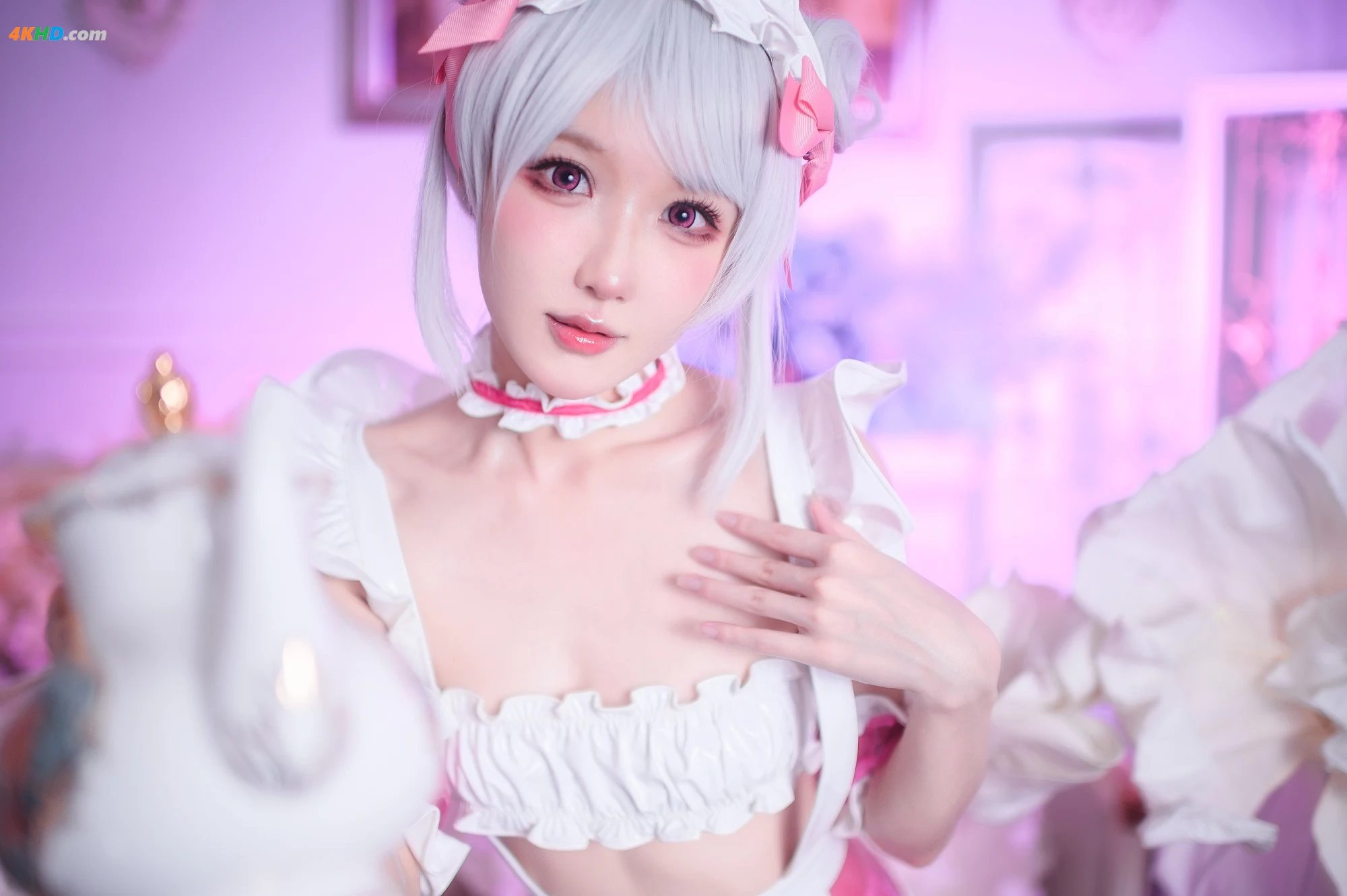 cosplay 阿包也是兔娘 – 七夕粉粉女仆[ 350MB-49photos]
