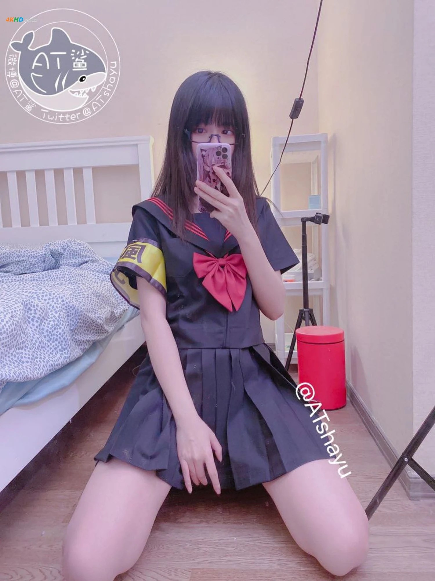 AT鲨  不守纪律的风纪委员[26MB-51photos]