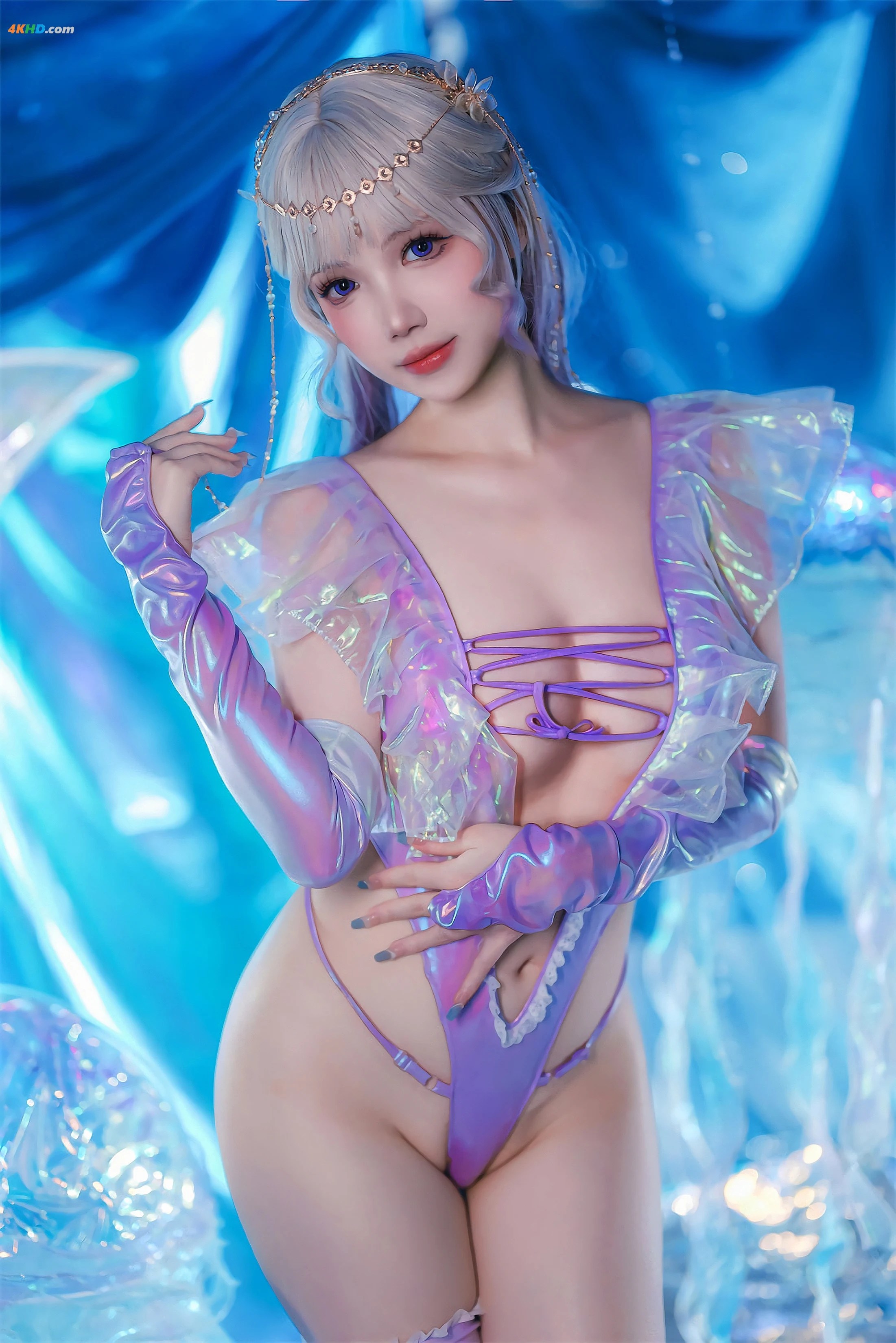 雪晴Astra – 水母镭射泳衣[368MB-72photos]