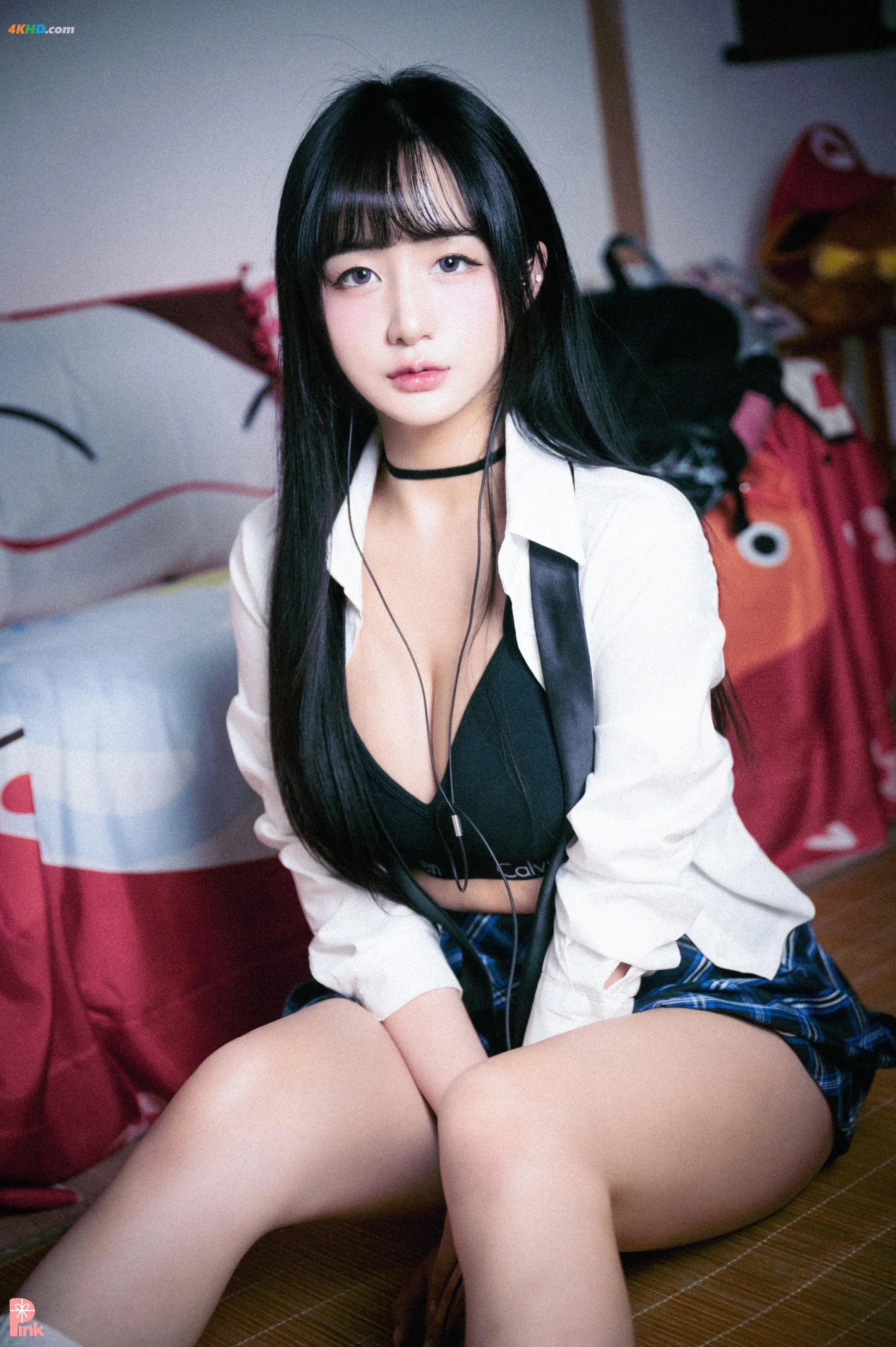 PINK RIBBON – Jina (한지나) – part 02 지나의 교복 생활 Dark ver[413MB-36photos]
