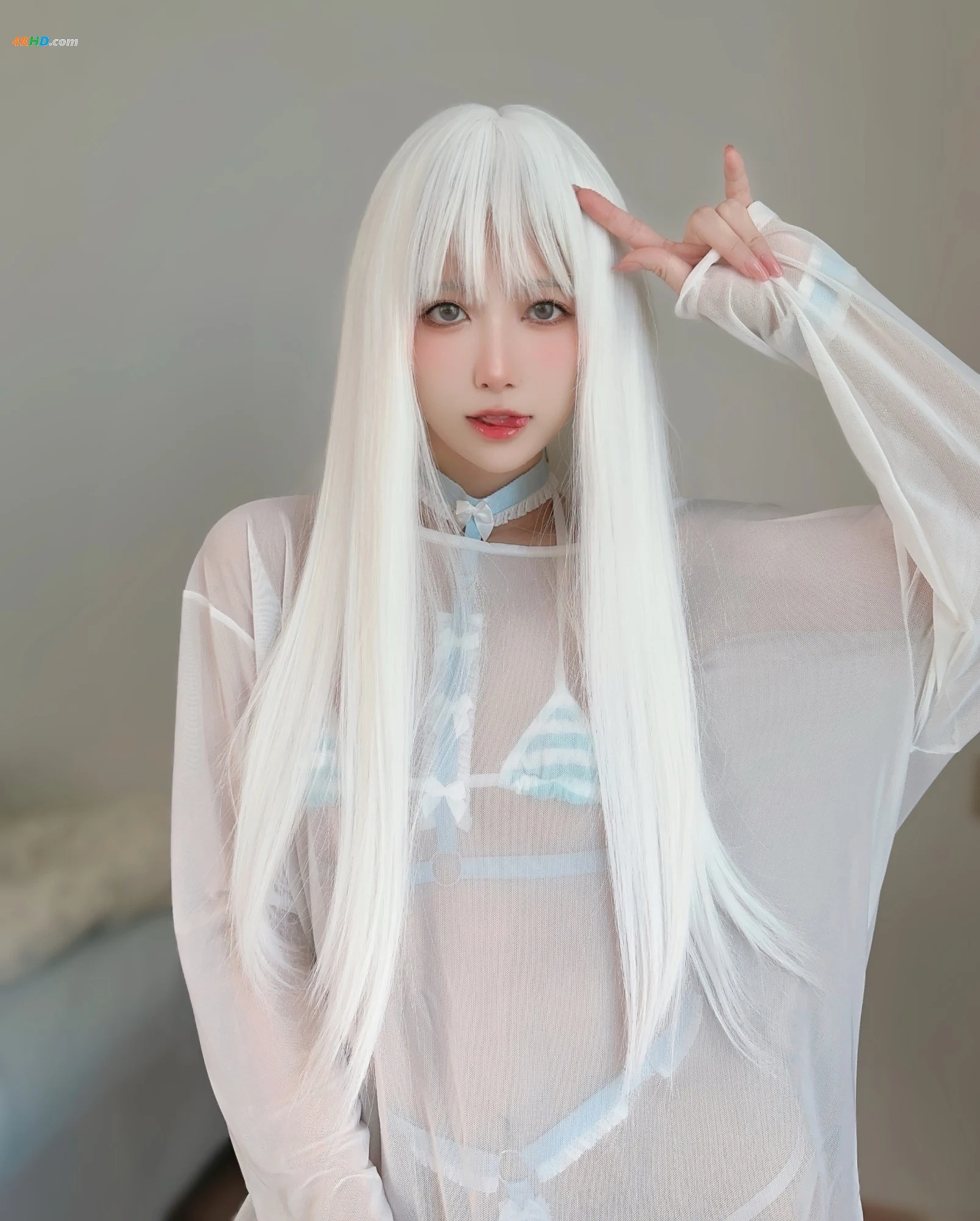 布丁大法  白毛女友[776MB-105photos]