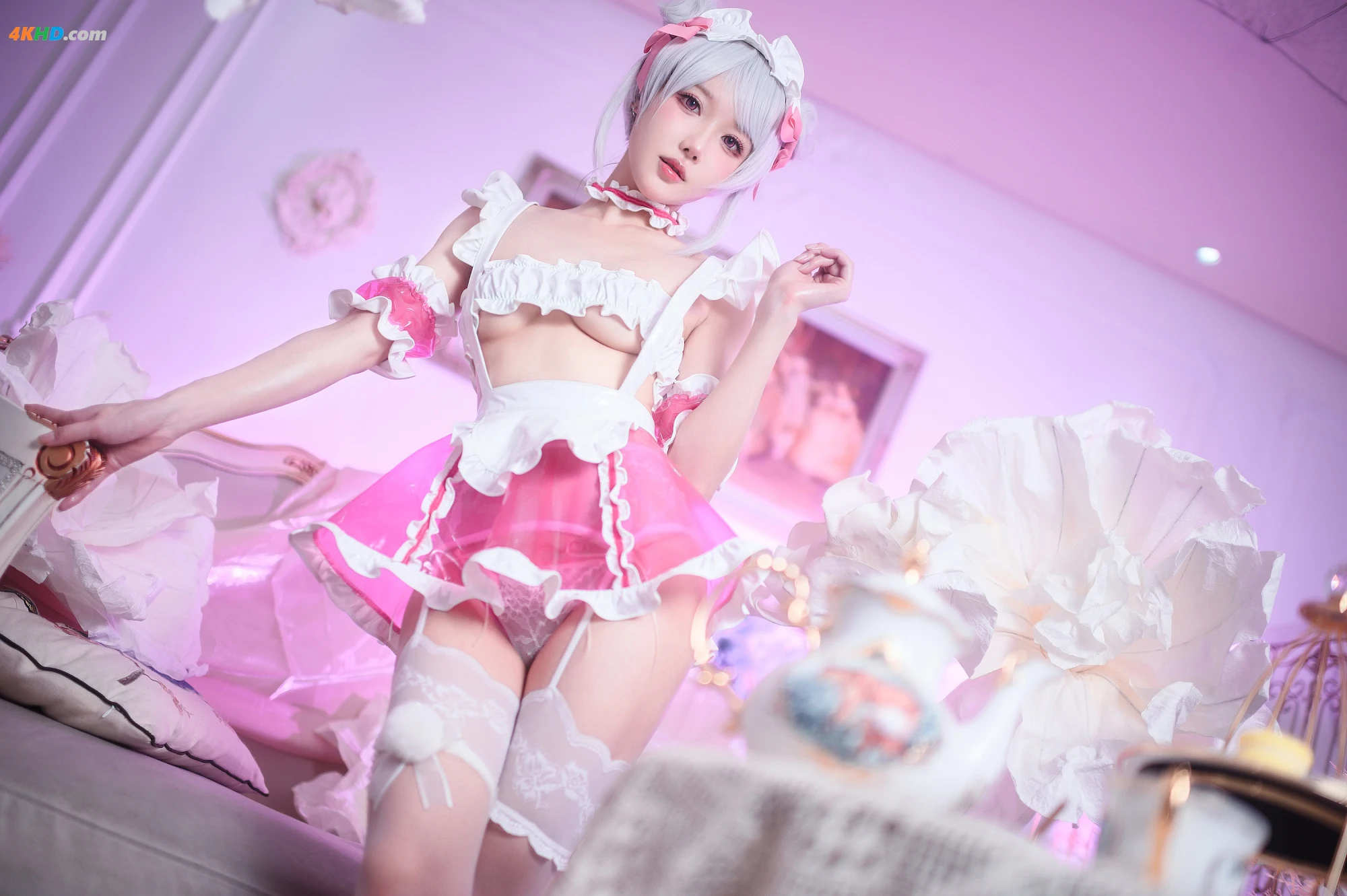 cosplay 阿包也是兔娘 – 七夕粉粉女仆[ 350MB-49photos]