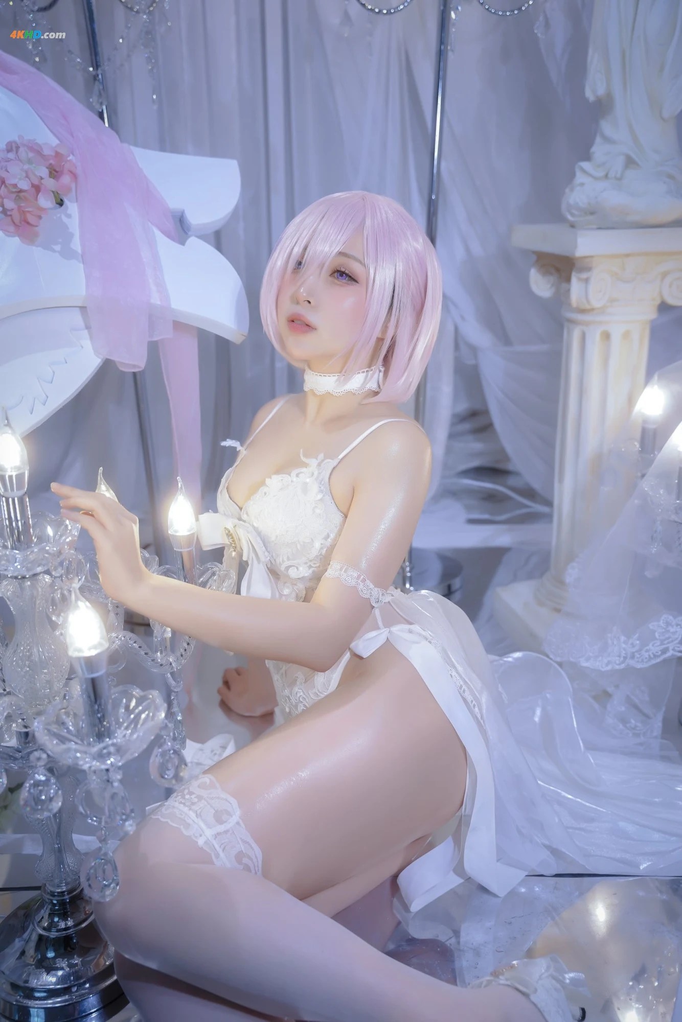 ENMYO은묘 (@enmyo_cos) – Mash Kyrielight (Wedding ver)  art by ファジョボレFajyobore[4MB-9photos]