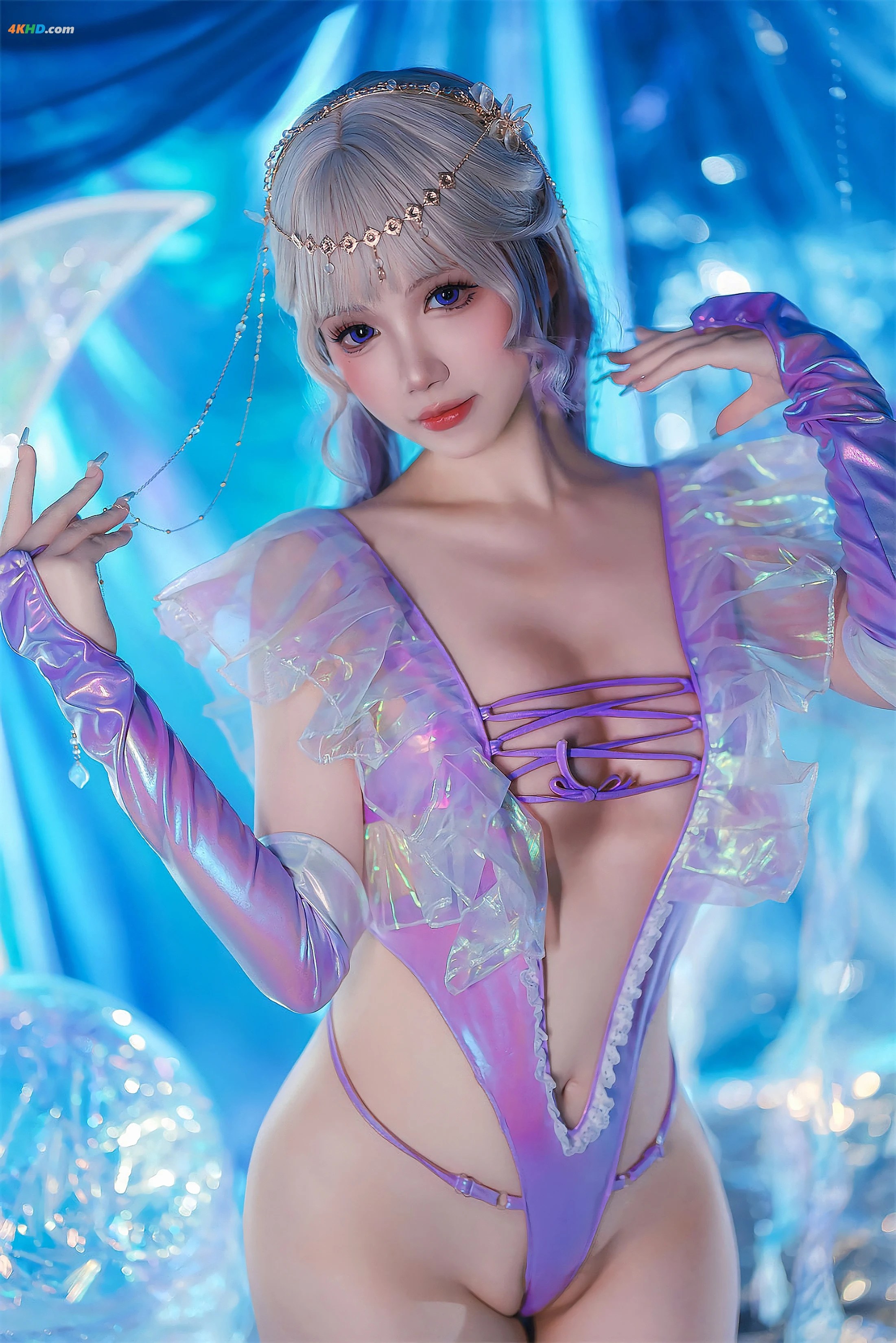 雪晴Astra – 水母镭射泳衣[368MB-72photos]