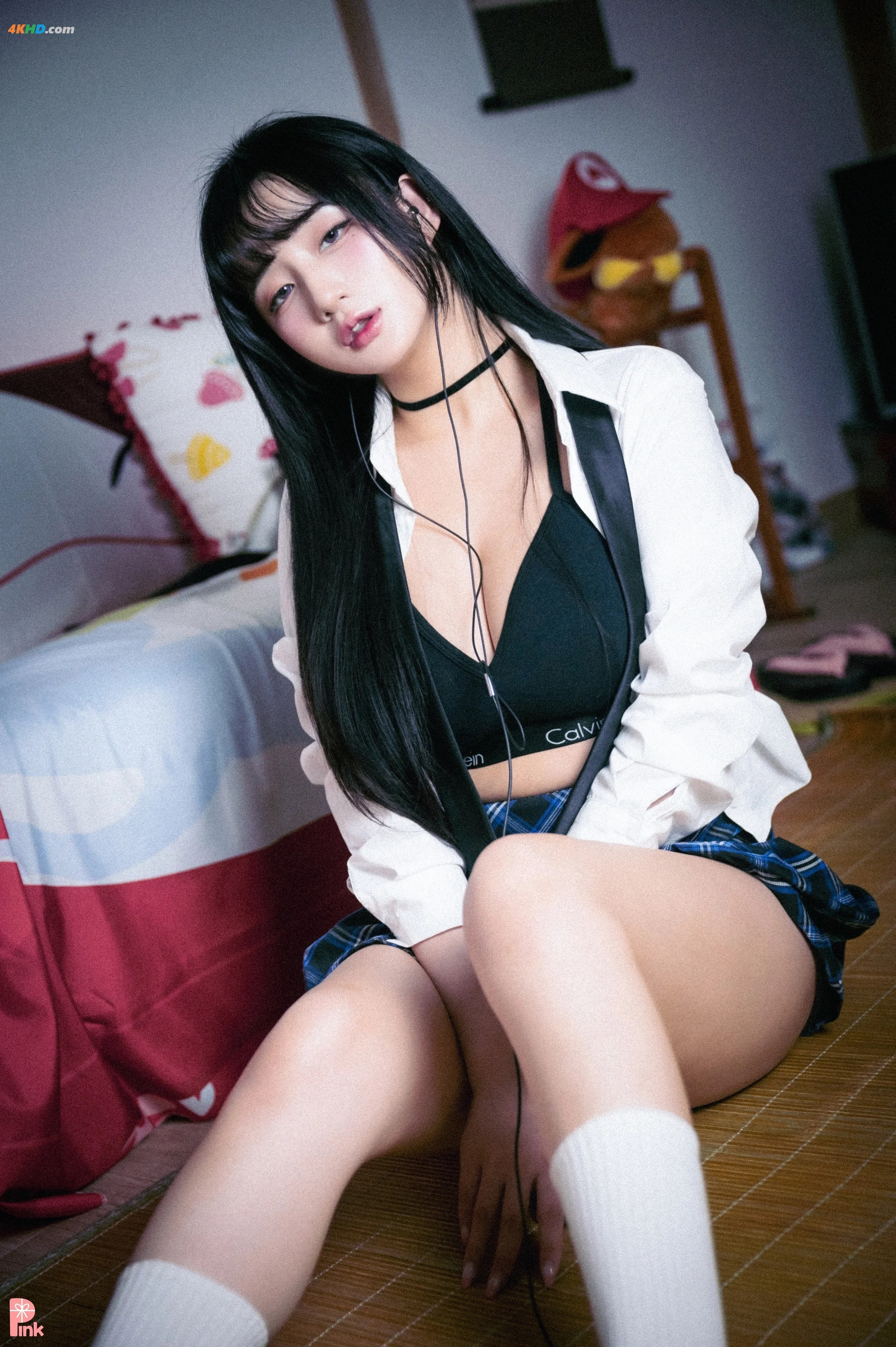 PINK RIBBON – Jina (한지나) – part 02 지나의 교복 생활 Dark ver[413MB-36photos]