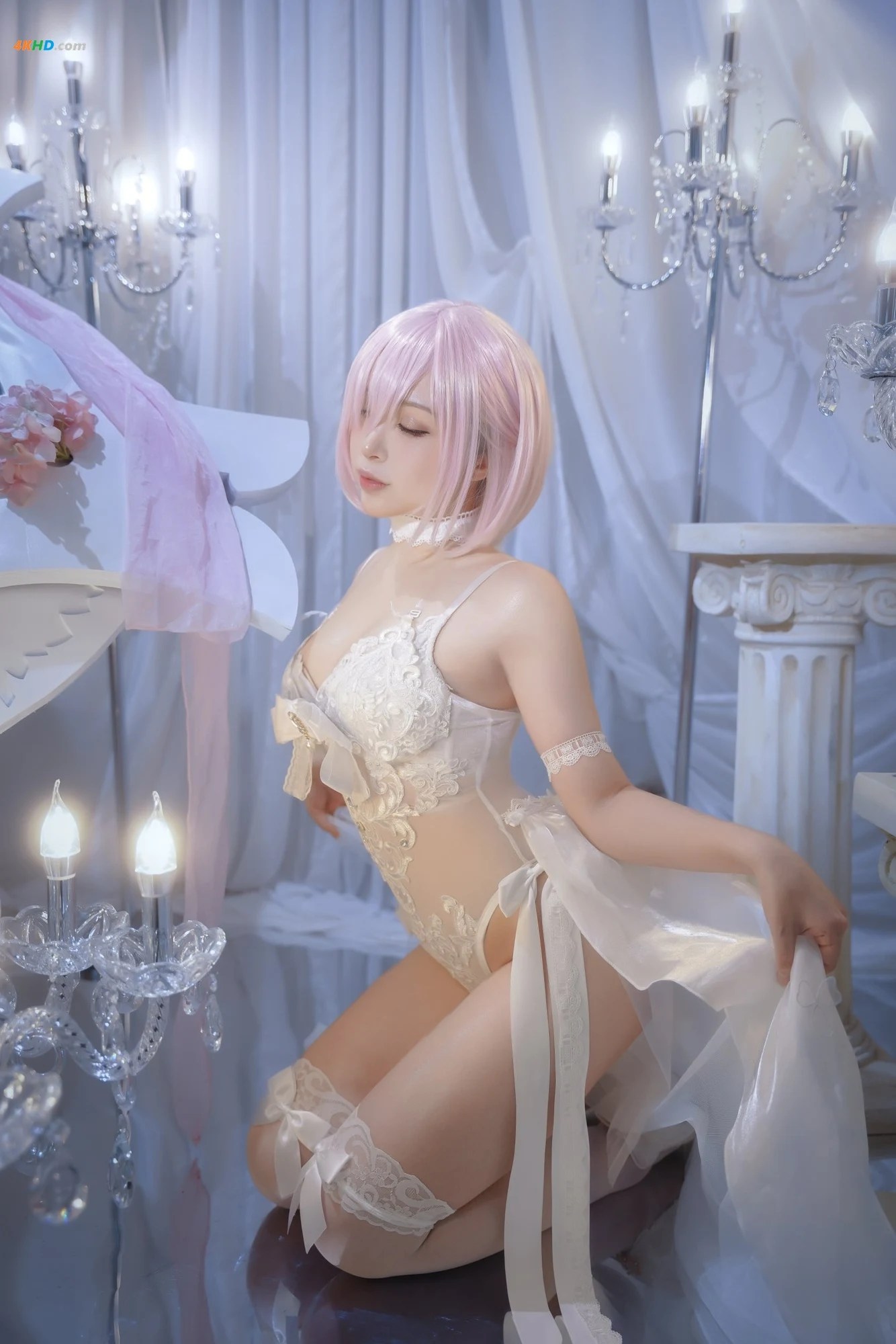 ENMYO은묘 (@enmyo_cos) – Mash Kyrielight (Wedding ver)  art by ファジョボレFajyobore[4MB-9photos]