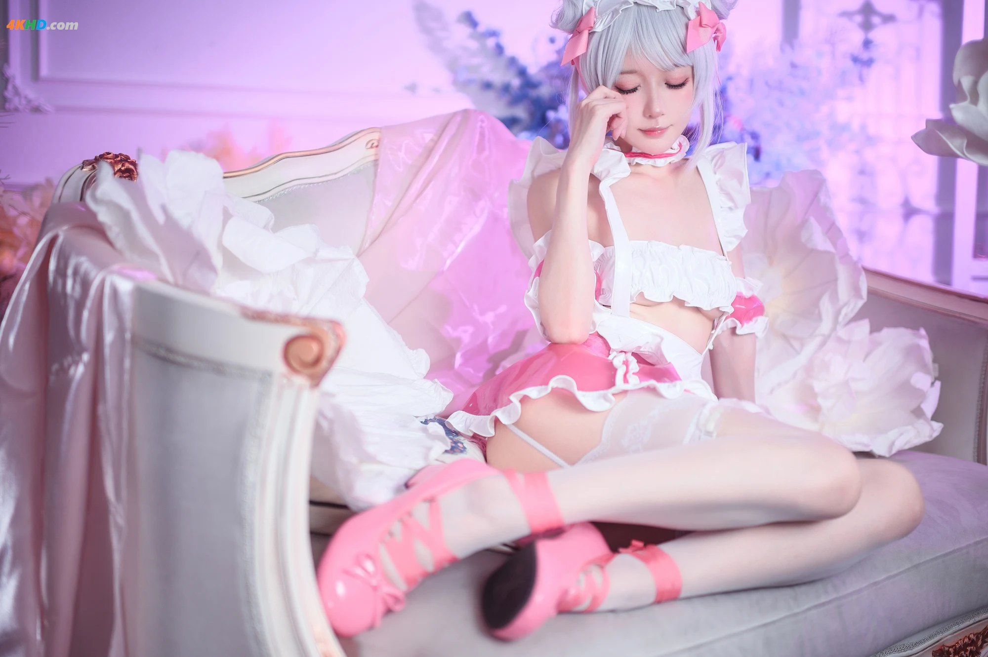 cosplay 阿包也是兔娘 – 七夕粉粉女仆[ 350MB-49photos]